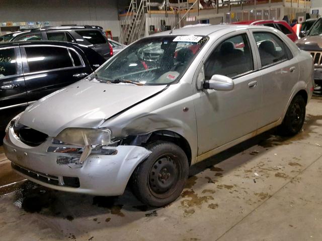 KL1TD526X4B218903 - 2004 CHEVROLET AVEO SILVER photo 2