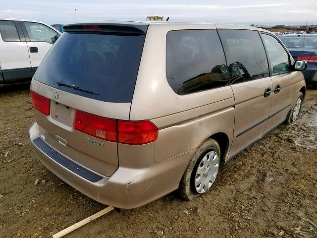 2HKRL1853YH002358 - 2000 HONDA ODYSSEY LX GOLD photo 4