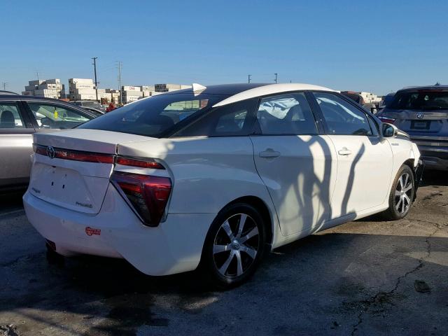 JTDBVRBD8JA004033 - 2018 TOYOTA MIRAI WHITE photo 4