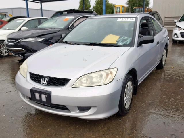 1HGEM21194L062631 - 2004 HONDA CIVIC DX V SILVER photo 2