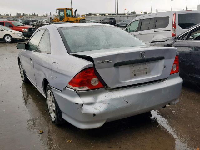 1HGEM21194L062631 - 2004 HONDA CIVIC DX V SILVER photo 3