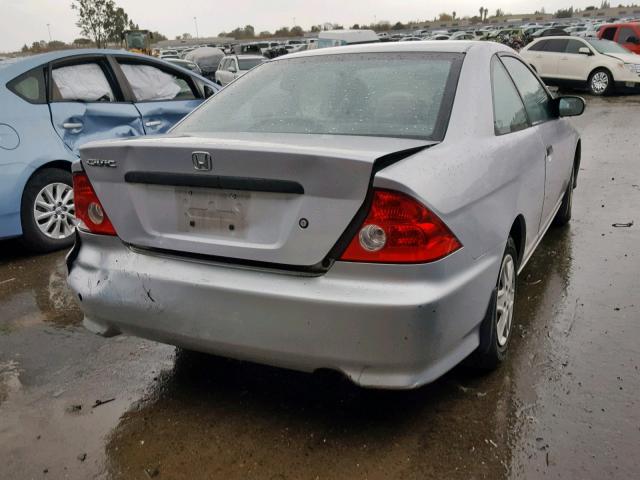 1HGEM21194L062631 - 2004 HONDA CIVIC DX V SILVER photo 4