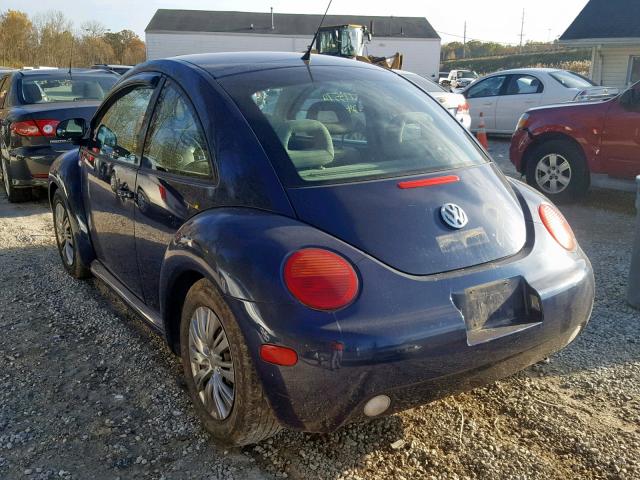 3VWCC21C4XM421930 - 1999 VOLKSWAGEN NEW BEETLE 蓝色 照片 3