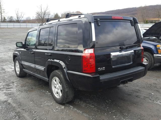 1J8HG58N56C141402 - 2006 JEEP COMMANDER BLACK photo 3