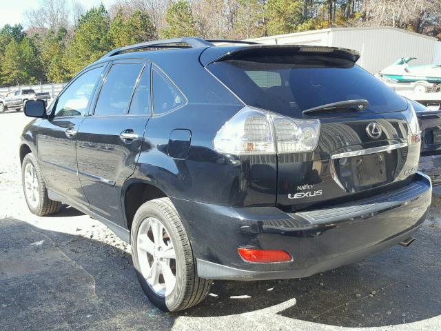 JTJHW31UX82860750 - 2008 LEXUS RX 400H BLACK photo 3