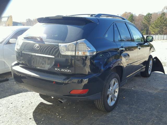 JTJHW31UX82860750 - 2008 LEXUS RX 400H BLACK photo 4