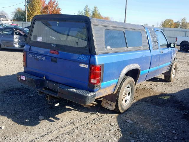 1B7GG23YXSW917695 - 1995 DODGE DAKOTA BLUE photo 4