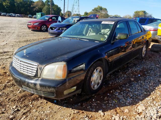 1G6KD54YX2U246207 - 2002 CADILLAC DEVILLE BLACK photo 2