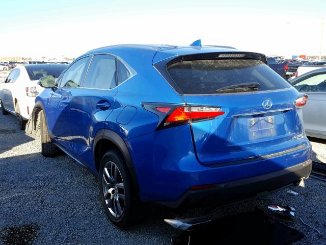 JTJYARBZ4G2029755 - 2016 LEXUS NX 200T BLUE photo 3