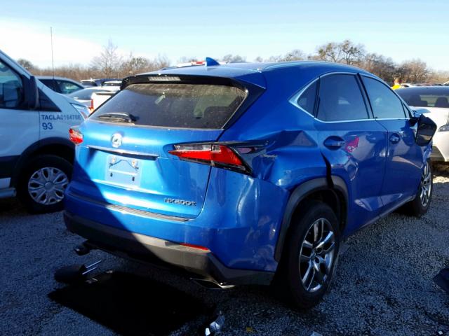 JTJYARBZ4G2029755 - 2016 LEXUS NX 200T BLUE photo 4