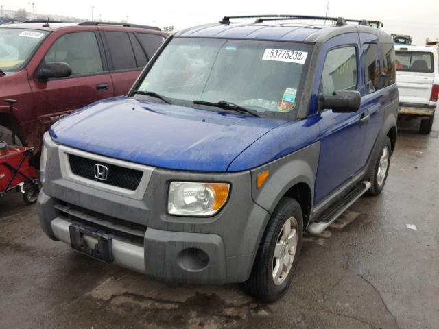 5J6YH285X4L038003 - 2004 HONDA ELEMENT EX BLUE photo 2