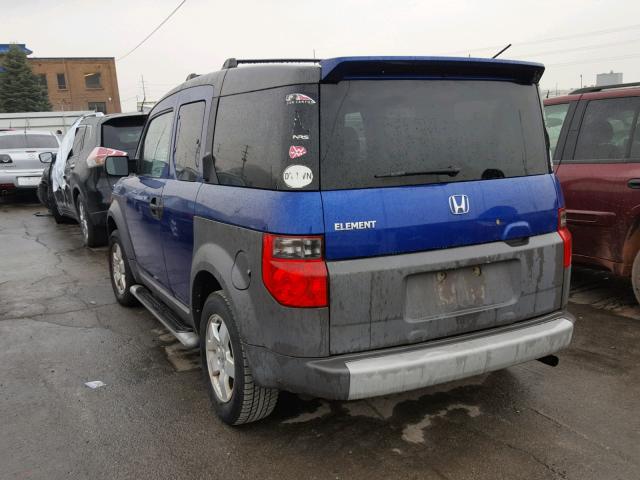 5J6YH285X4L038003 - 2004 HONDA ELEMENT EX BLUE photo 3