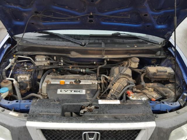 5J6YH285X4L038003 - 2004 HONDA ELEMENT EX BLUE photo 7