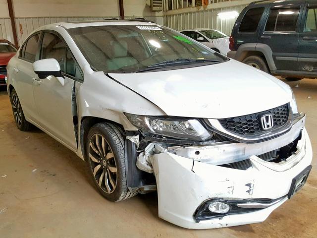 19XFB2F92EE009870 - 2014 HONDA CIVIC EXL WHITE photo 1