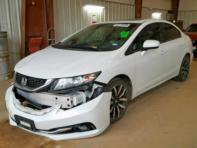 19XFB2F92EE009870 - 2014 HONDA CIVIC EXL WHITE photo 2