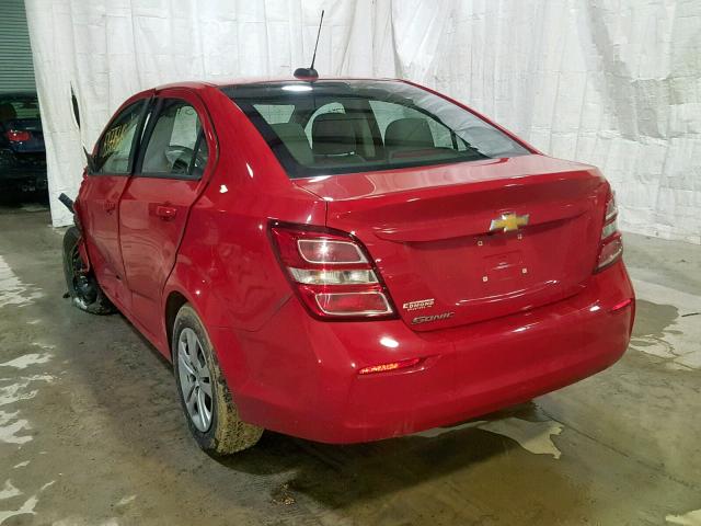 1G1JA5SG7H4139015 - 2017 CHEVROLET SONIC LS 红色 照片 3