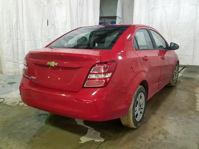 1G1JA5SG7H4139015 - 2017 CHEVROLET SONIC LS 红色 照片 4