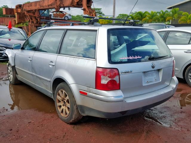 WVWVD63B53E464628 - 2003 VOLKSWAGEN PASSAT GLS SILVER photo 3