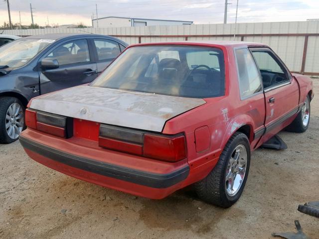 1FACP40M8MF170232 - 1991 FORD MUSTANG LX RED photo 4