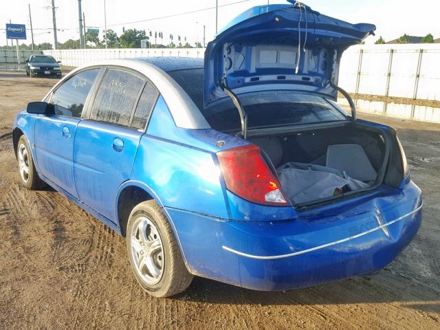 1G8AJ52F54Z100218 - 2004 SATURN ION LEVEL BLUE photo 3