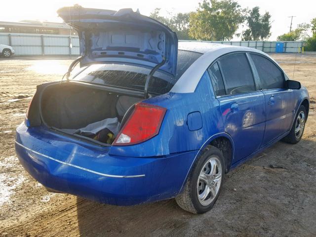1G8AJ52F54Z100218 - 2004 SATURN ION LEVEL BLUE photo 4