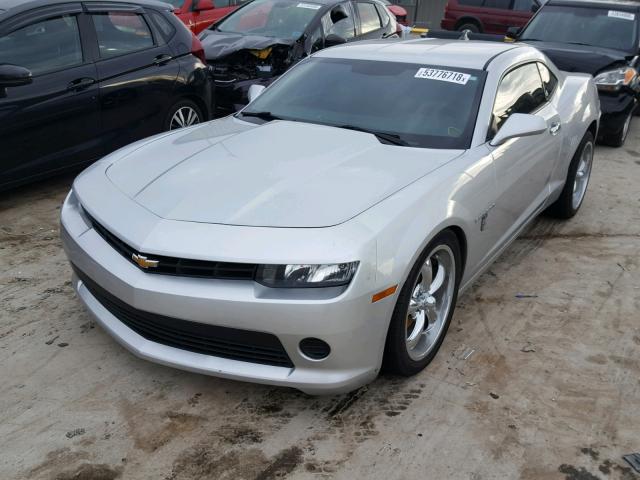 2G1FA1E34E9154393 - 2014 CHEVROLET CAMARO LS SILVER photo 2