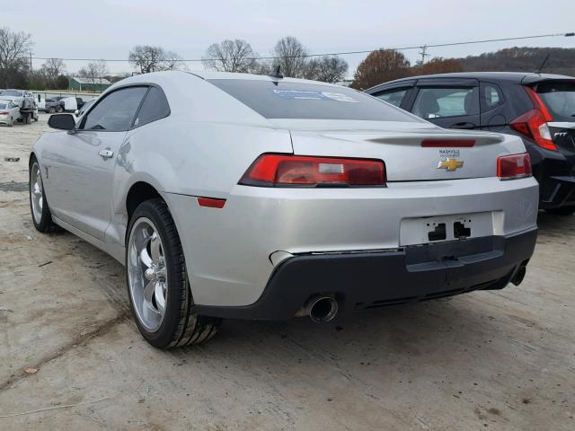 2G1FA1E34E9154393 - 2014 CHEVROLET CAMARO LS SILVER photo 3