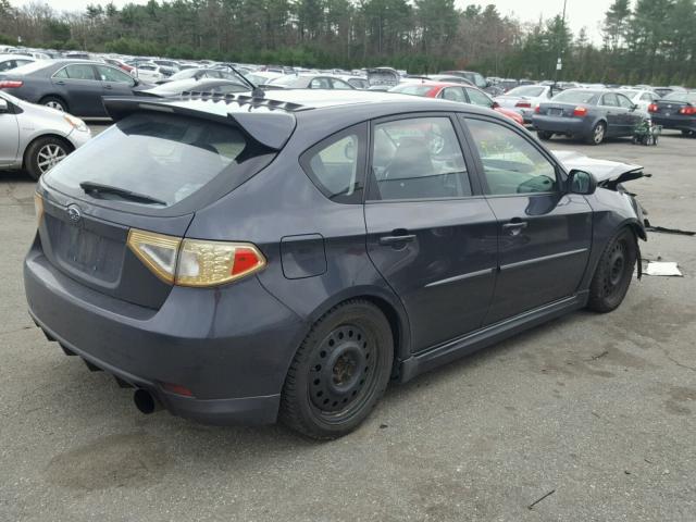 JF1GH76699G806294 - 2009 SUBARU IMPREZA WR GRAY photo 4