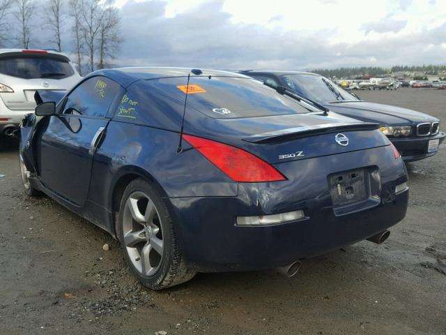 JN1BZ34E68M750631 - 2008 NISSAN 350Z COUPE BLUE photo 3