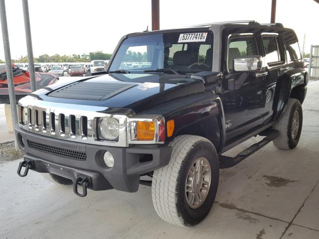 5GTDN13E578180418 - 2007 HUMMER H3 BLACK photo 2