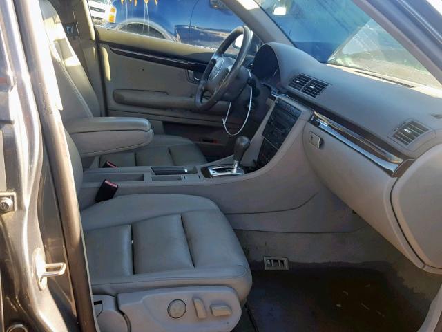 WAULT68E83A251450 - 2003 AUDI A4 3.0 QUA GRAY photo 5