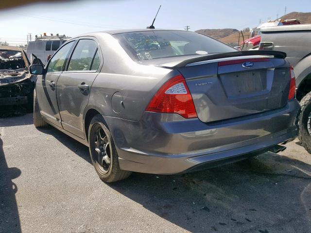 3FAHP0HA7BR173292 - 2011 FORD FUSION SE GRAY photo 3