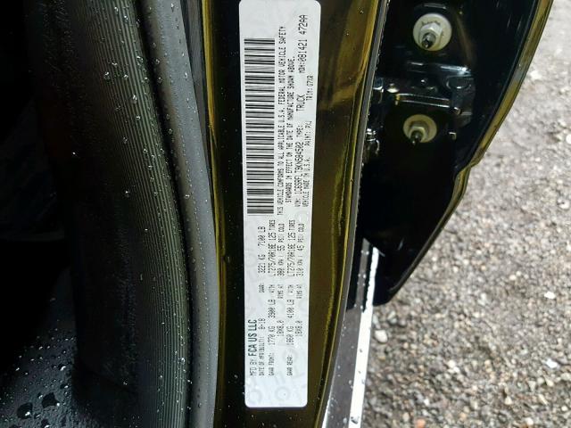 1C6SRFLT9KN584502 - 2019 RAM 1500 REBEL შავი ფოტო 10