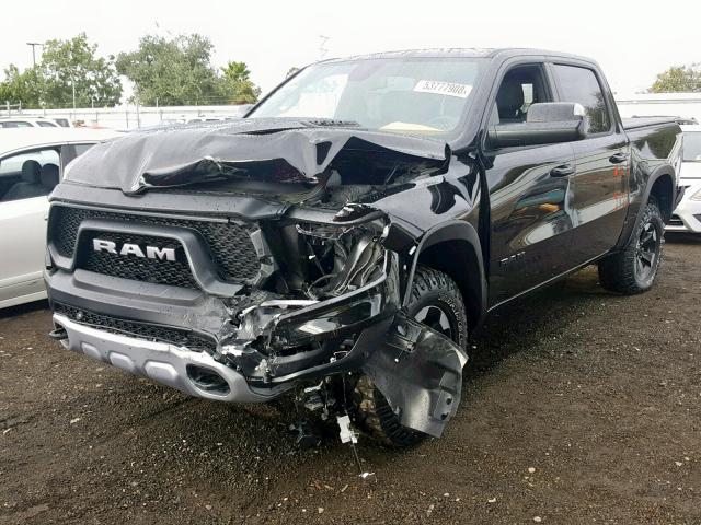 1C6SRFLT9KN584502 - 2019 RAM 1500 REBEL BLACK photo 2