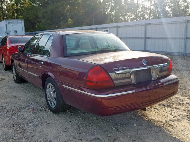 2MEFM74V27X620775 - 2007 MERCURY GRAND MARQ BURGUNDY photo 3