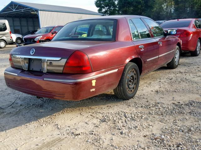 2MEFM74V27X620775 - 2007 MERCURY GRAND MARQ BURGUNDY photo 4