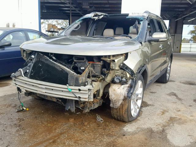 1FM5K7F87DGB11627 - 2013 FORD EXPLORER L GREEN photo 2