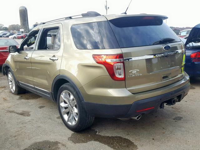 1FM5K7F87DGB11627 - 2013 FORD EXPLORER L GREEN photo 3