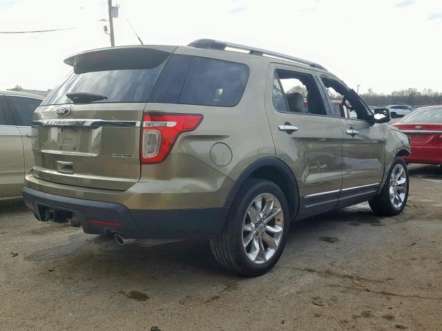 1FM5K7F87DGB11627 - 2013 FORD EXPLORER L GREEN photo 4