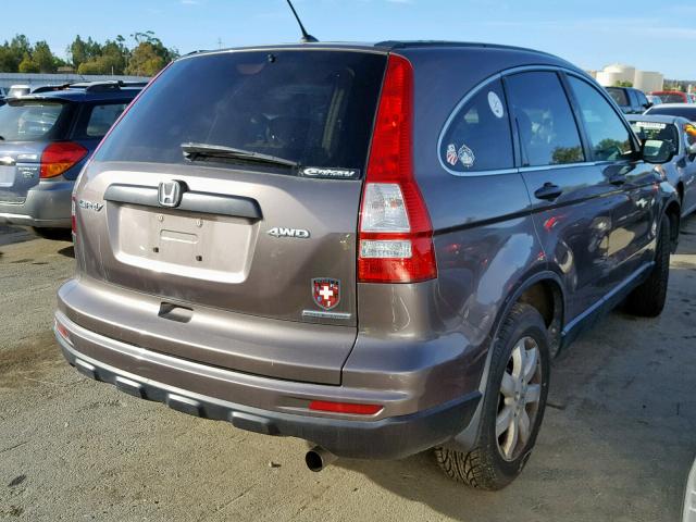 5J6RE4H42BL004487 - 2011 HONDA CR-V SE GRAY photo 4