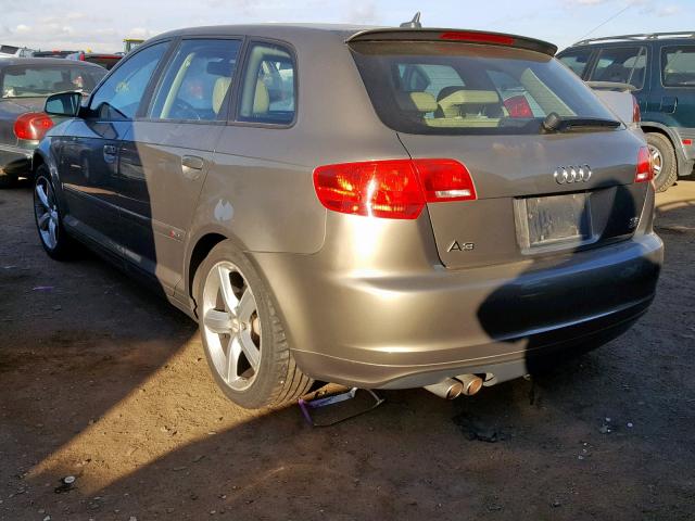 WAUKD98P37A124283 - 2007 AUDI A3 S-LINE TAN photo 3