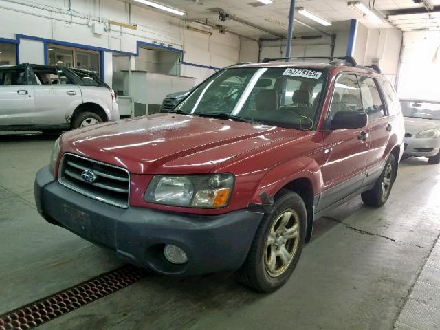 JF1SG63674H718729 - 2004 SUBARU FORESTER 2 RED photo 2