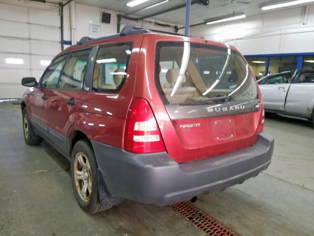 JF1SG63674H718729 - 2004 SUBARU FORESTER 2 RED photo 3