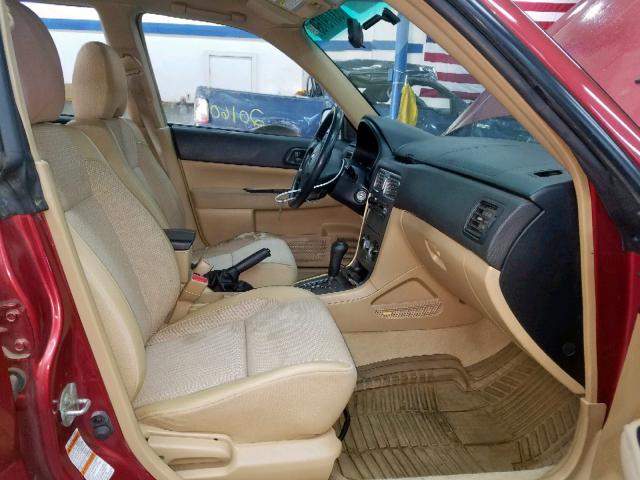JF1SG63674H718729 - 2004 SUBARU FORESTER 2 RED photo 5