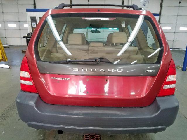 JF1SG63674H718729 - 2004 SUBARU FORESTER 2 RED photo 9