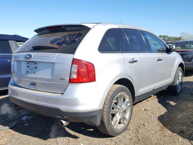 2FMDK3JC8BBB40705 - 2011 FORD EDGE SEL SILVER photo 4