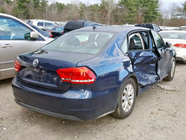 1VWAP7A35CC035683 - 2012 VOLKSWAGEN PASSAT S BLUE photo 4