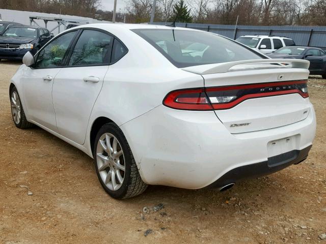 1C3CDFBA8DD331227 - 2013 DODGE DART SXT WHITE photo 3