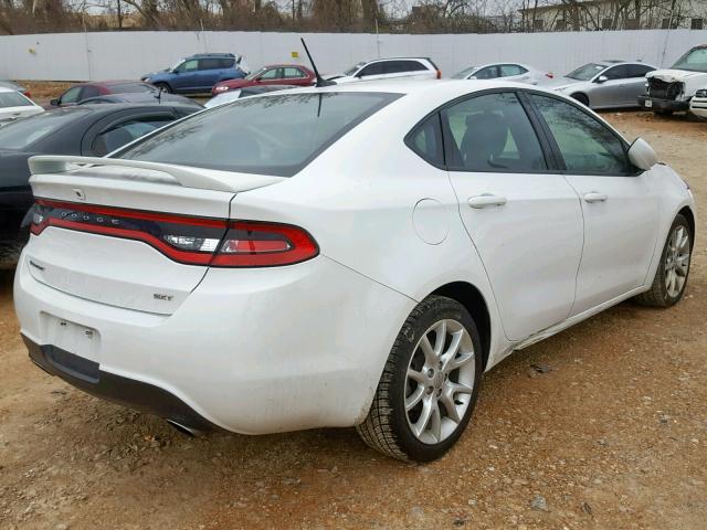 1C3CDFBA8DD331227 - 2013 DODGE DART SXT WHITE photo 4