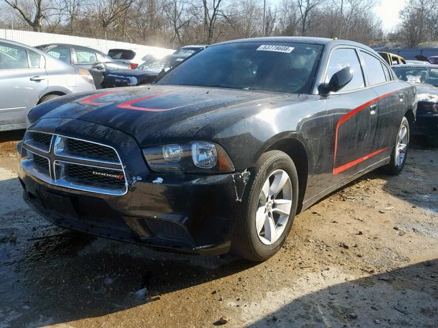 2C3CDXBG4EH170342 - 2014 DODGE CHARGER SE BLACK photo 2